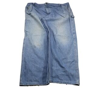 Vintage Carhartt Jeans Mens 43x29 Blue Light Wash Relaxed Fit Carpenter Denim